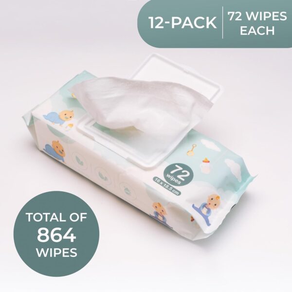 Calm Baby Wipes - 12 Pack Baby Wipes Unscented 99% Bath 864 ...