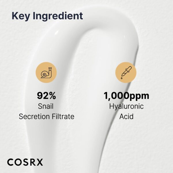 COSRX Snail Mucin 92% Face Moisturizer, 3.52 Oz, Lightweight...