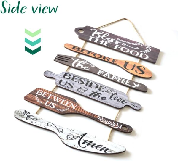 Bless the Food Before Us Farmhouse Kitchen Wall Decor - Dini...