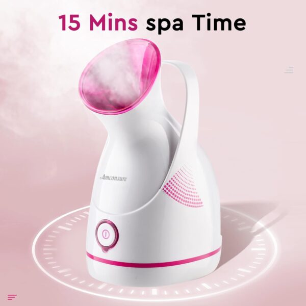 Amconsure Facial Steamer - Nano Ionic Face Steamer Warm Mist...