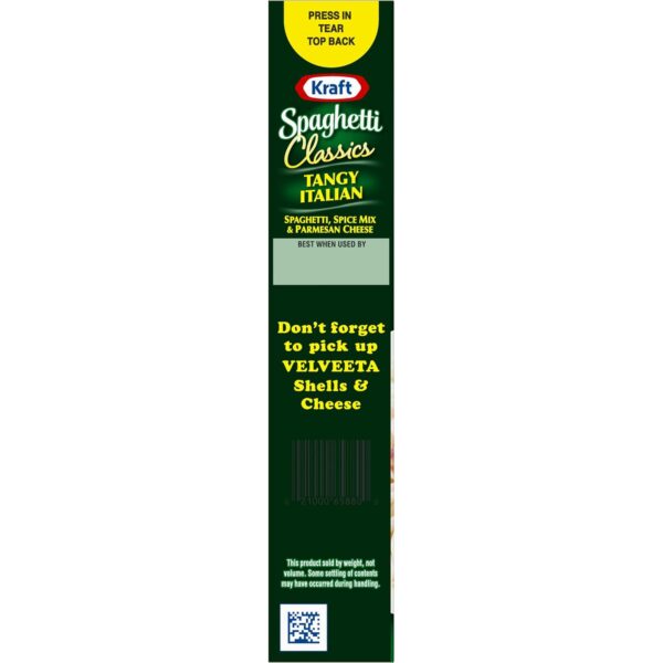 Kraft Spaghetti Classics Tangy Italian Spaghetti, Spices, & ...