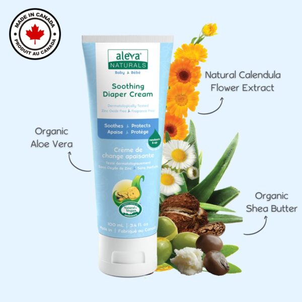 Aleva Naturals Soothing Baby Diaper Cream for Newborn and To...