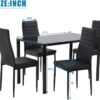 FDW | 5-Piece Dining Table Set | Glass Kitchen Table with 4 ...