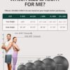 Trideer Extra Thick Yoga Ball Exercise Ball, 5 Sizes Gym Bal...