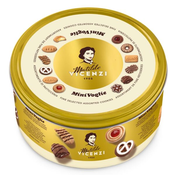 Pasticceria Matilde Vicenzi Minivoglie Butter Cookies Tin, A...