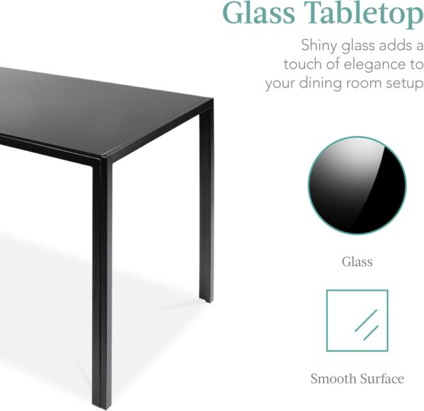 Best Choice Products 5-Piece Glass Dining Set, Modern Kitche...