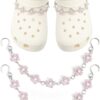 Pack of 17pcs Bling Shoe Charms for Women, Pair of Pearl Sho...