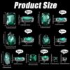 156Pcs 7 Styles Emerald Green Sew on Rhinestones Prong Setti...