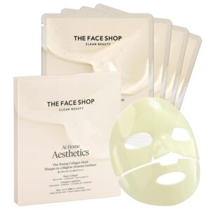 THE FACE SHOP Vita-Toning Vegan Collagen Face Mask, Korean G...