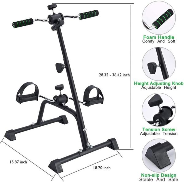 Pedal Exerciser Bike Hand Arm Leg and Knee Peddler Adjustabl...