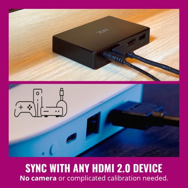 WiZ HDMI Sync Box with TV Backlight – Syncs Light to Your Mo...