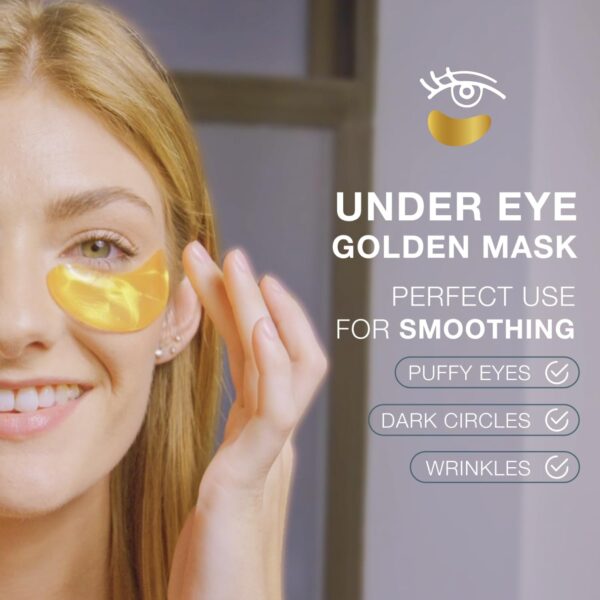 Under Eye Patches for Puffy Eyes and Dark Circles – 24k Gold...