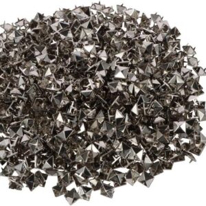 1001 Pcs 10 mm Square Pyramid Studs Silver 4 Prong Metal Nai...