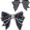 Suoirblss 2 PCS DIY Handmade Very Large No Clip Bow Resin Rh...