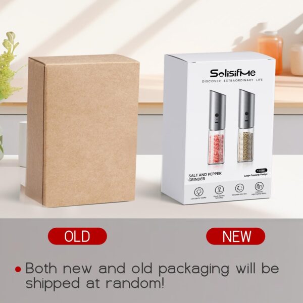 Gravity Electric Salt and Pepper Grinder Set, USB Rechargeab...