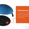 Bosu Balance Ball Exercise Trainer, Home Gym Equipment w/ Gu...