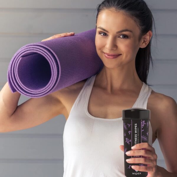 Wipex Yoga Mat Cleaner & Fitness Wipes - Natural Lavender & ...