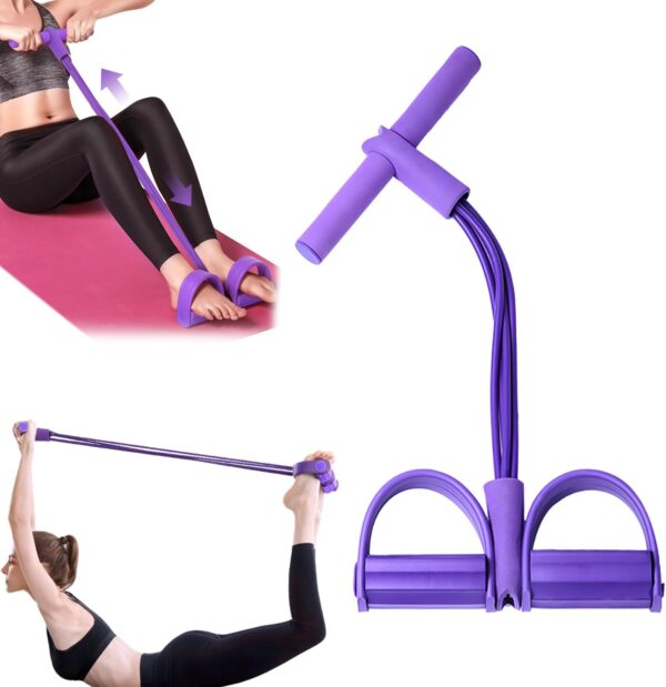 21 Fitness Resistance Bands-4 Tube Pedal Ankle Puller, 2025 ...
