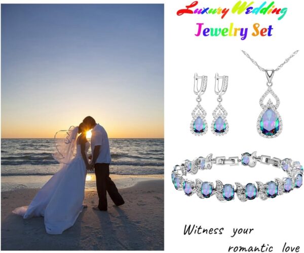 LMXXVJ Women Jewelry Set Platinum Plated Necklace Open Ring ...
