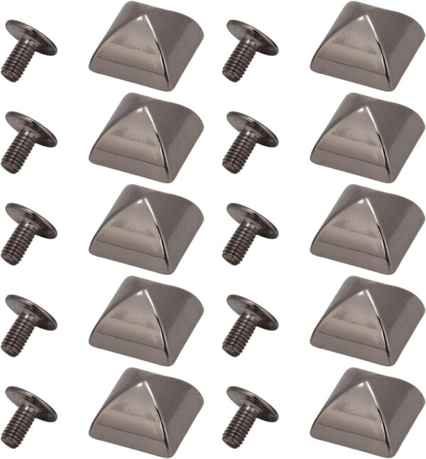 20Pcs 12mm Pyramid Studs, Four Jaw Pyramid Rivets, Rivets, P...