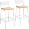 VASAGLE Bar Stool Set of 2, Bar Chairs for Kitchen, Dining R...