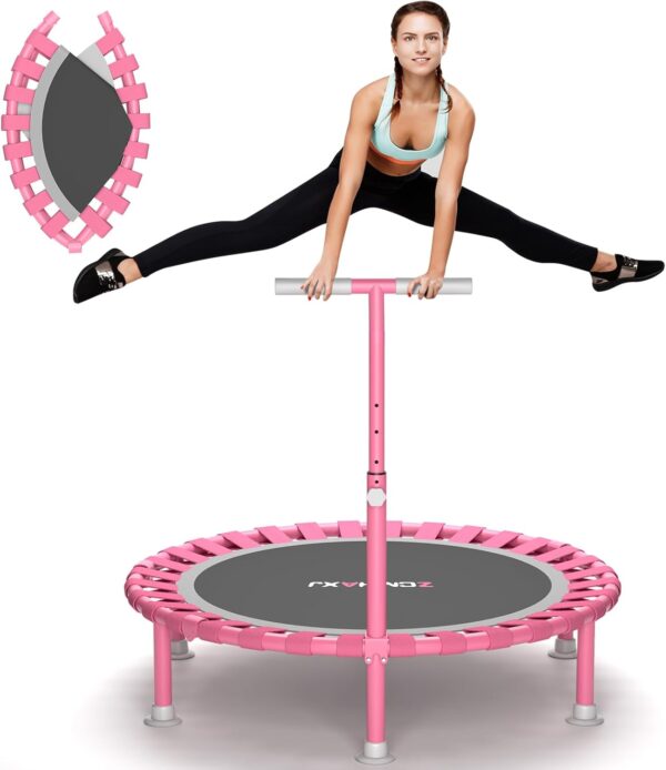 Foldable Mini Trampoline, 40" Rebounder Trampoline for Adult...