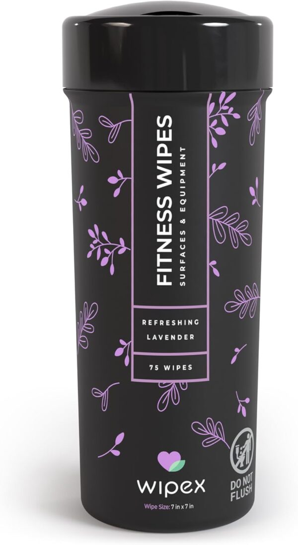 Wipex Yoga Mat Cleaner & Fitness Wipes - Natural Lavender & ...