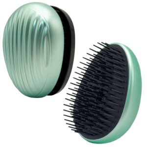 WYNK Matte Green Travel Hair Brush - Detangling & Scalp Care...