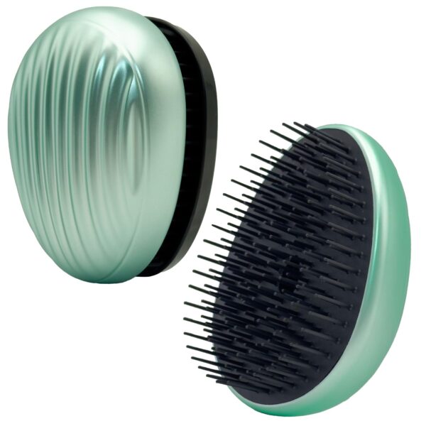 WYNK Matte Green Travel Hair Brush - Detangling & Scalp Care...