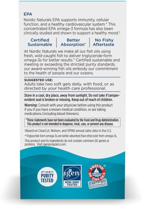 Nordic Naturals EPA, Lemon - 60 Soft Gels - 1210 mg Omega-3 ...