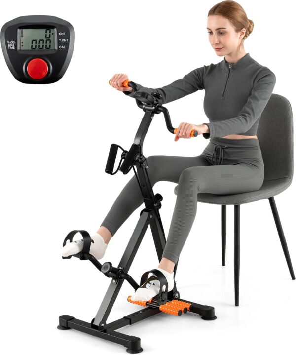 Pedal Exerciser Bike for Seniors, Hand Arm Leg Knee Physical...