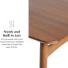 Walker Edison Mid-Century Modern Solid Wood Tapered-Leg Dini...
