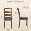 COLAMY Upholstered Dining Chairs Set of 2, PU Leather Ladder...