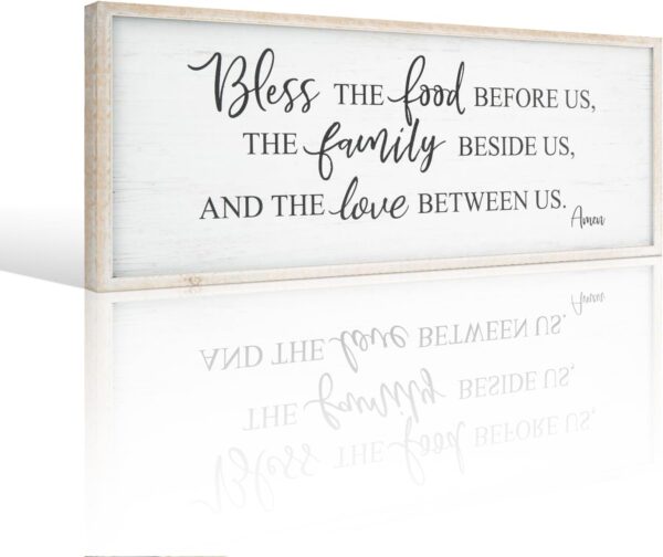 Bless The Food Before Us Home Decor Wall Sign For Family Kit...