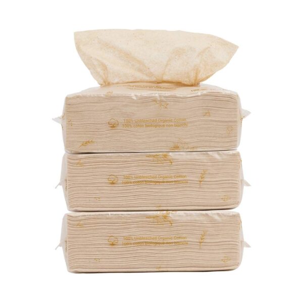 Nature Colored Cotton Dry Baby Wipe For Sensitive Skin - Cas...