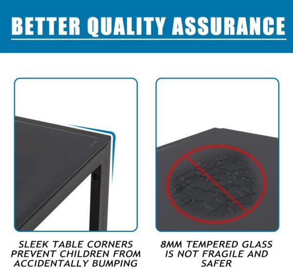 FDW | 5-Piece Dining Table Set | Glass Kitchen Table with 4 ...