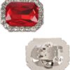 Rectangle Crystal Rhinestone Gems, 16 Assorted Colors, for D...