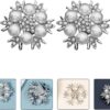 Rhinestone Shoe Clips Decorative Pearl Shoe Charms DIY Remov...