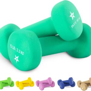 Yes4All Neoprene Coated Dumbbell Hand Weight Sets of 2 - Mul...