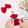 PH PandaHall 2pcs Bow Shoe Clips, Satin Buckle Removable Ele...