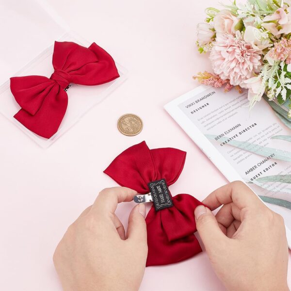 PH PandaHall 2pcs Bow Shoe Clips, Satin Buckle Removable Ele...