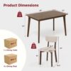 Tangkula Dining Table Set for 4, Dinette Set with Table and ...