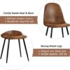 FurnitureR Dining Chairs Set of 4 Comfortable Upholstered Fa...