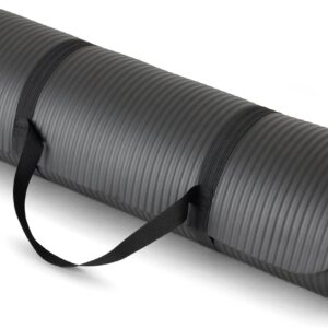 Amazon Basics 1/2 Inch Extra Thick Exercise Yoga Mat with Ca...