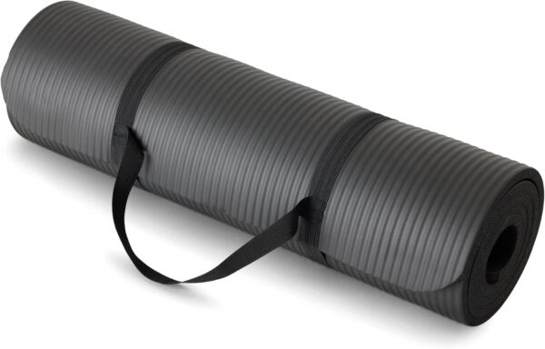 Amazon Basics 1/2 Inch Extra Thick Exercise Yoga Mat with Ca...