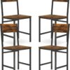 Giantex Dining Chairs Set of 4, Industrial Kitchen Chairs wi...