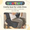 Toddler Booster Seat for Kitchen Chair, 2-in-1 Dining Table ...