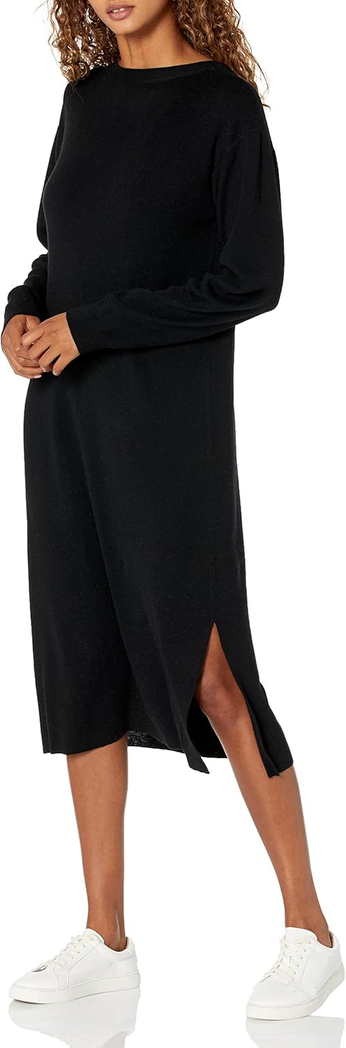 The Drop Women's Suki Rib Midi V-Back Dress