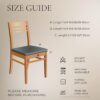 SearchI Stretch Dining Chair Seat Covers Set of 4, Soft Wash...