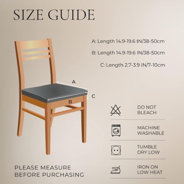 SearchI Stretch Dining Chair Seat Covers Set of 4, Soft Wash...
